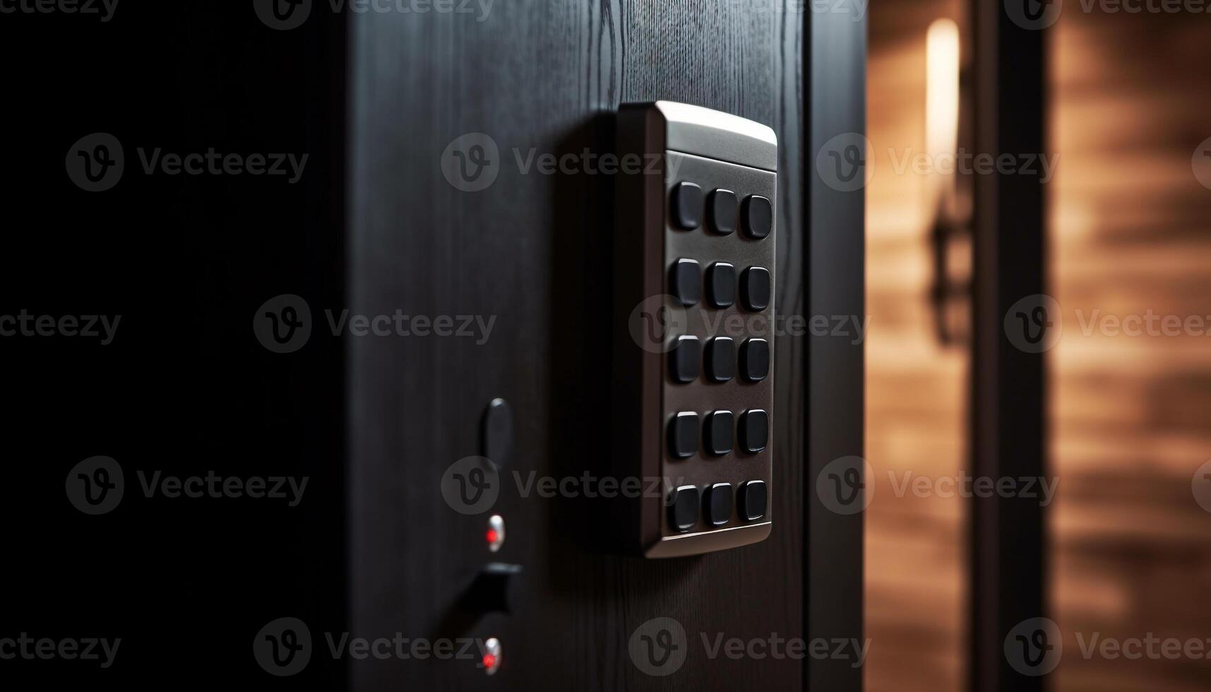 Unlocking the vaulted door with the push button technology generated by AI photo