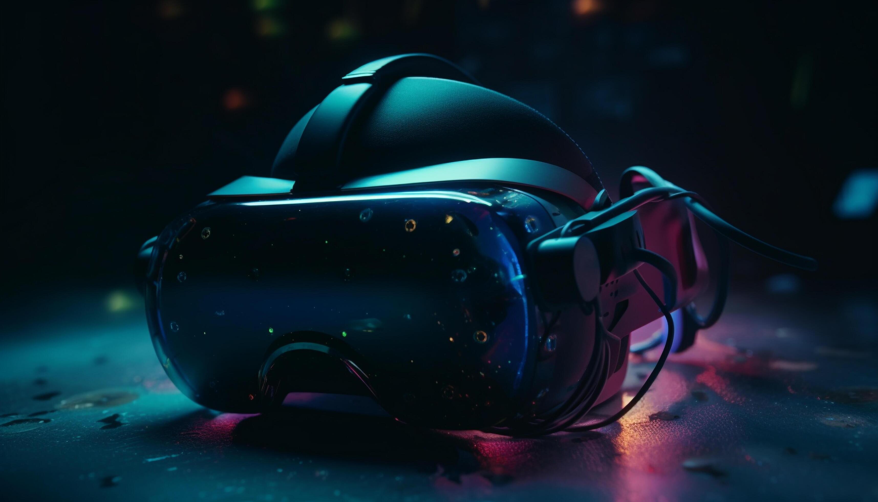 Futuristic headset illuminates underwater adventure with protective