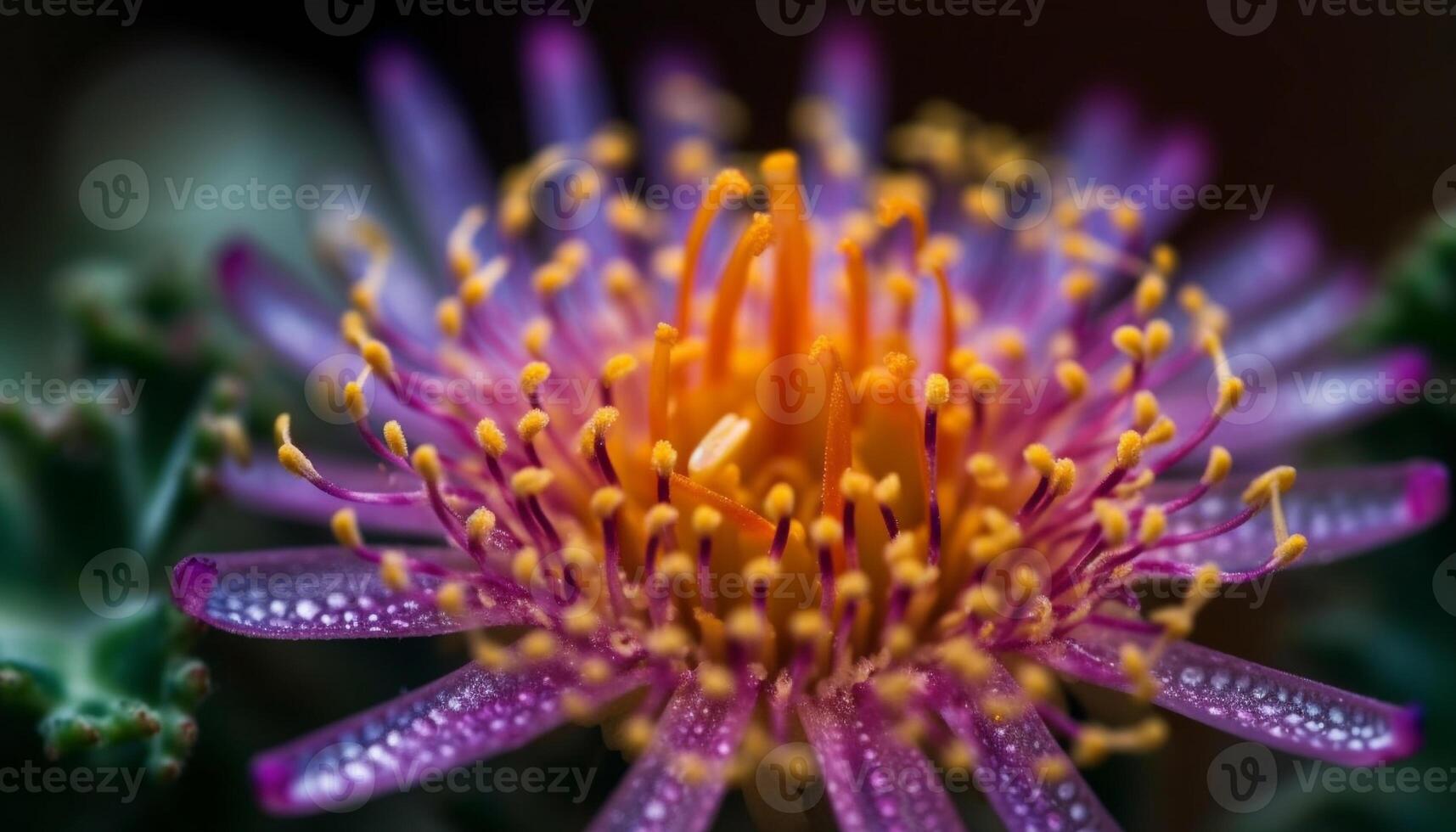 vibrante gerbera margarita polen atrae abeja en formal jardín belleza generado por ai foto