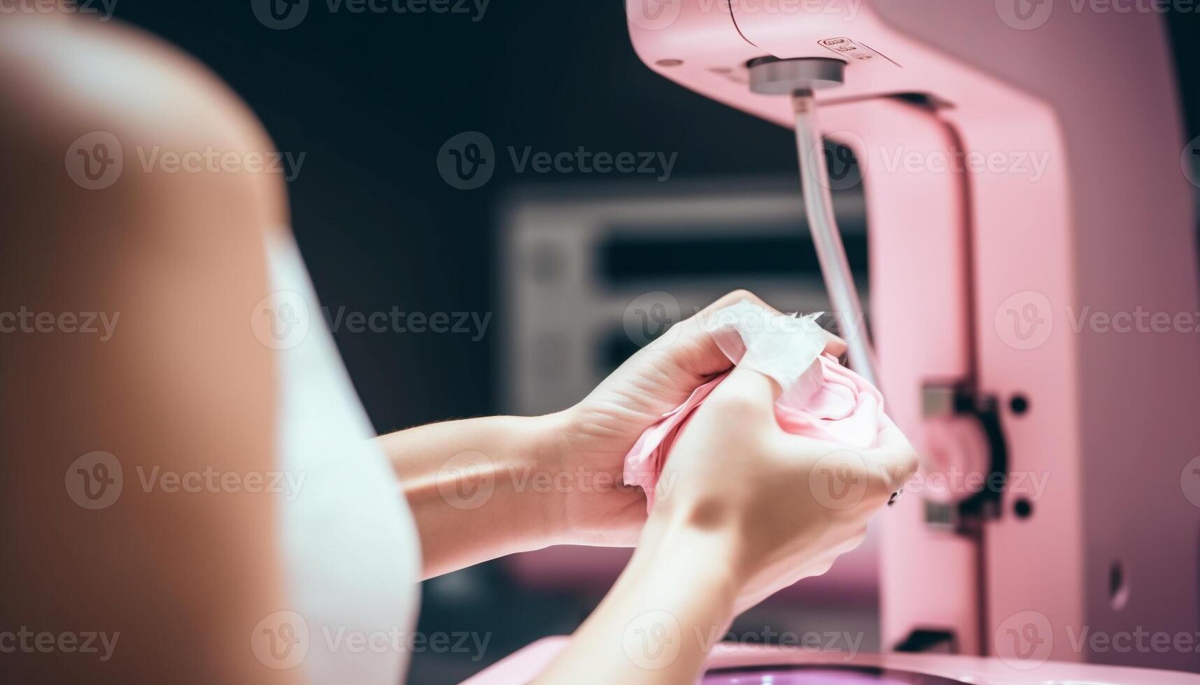 Expert dentist polishing teeth with modern dental equipment for hygiene generated by AI photo