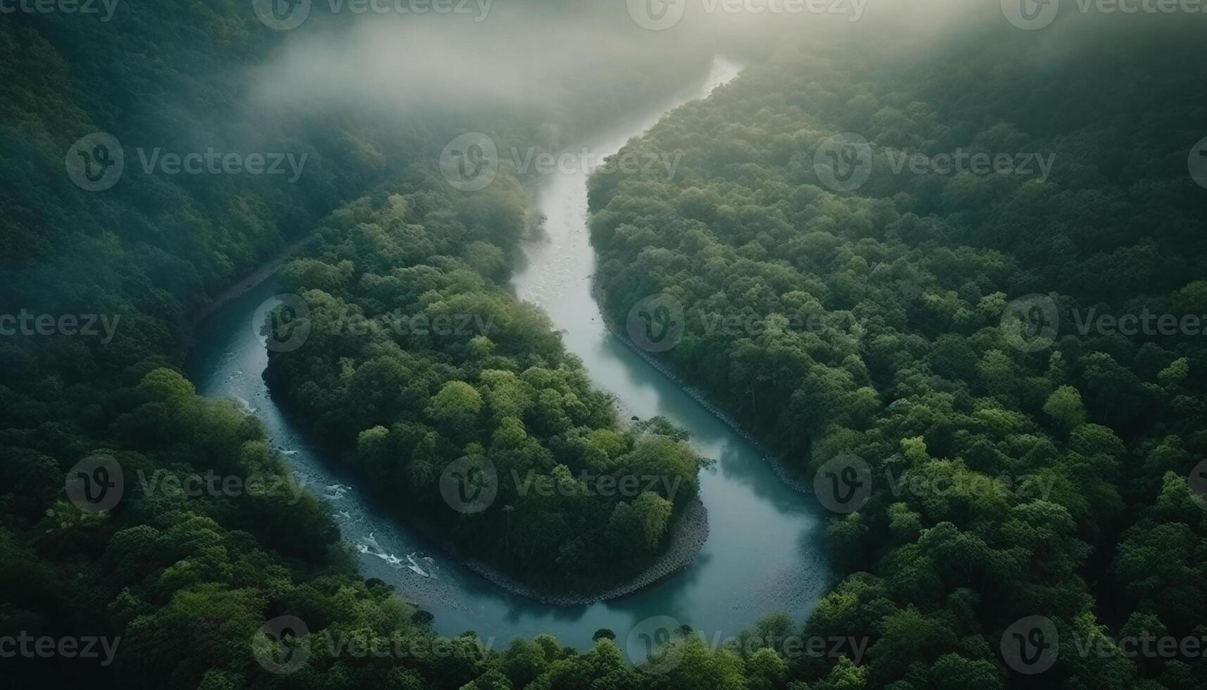 zumbido capturas tranquilo belleza en naturaleza alto encima montaña rango generado por ai foto