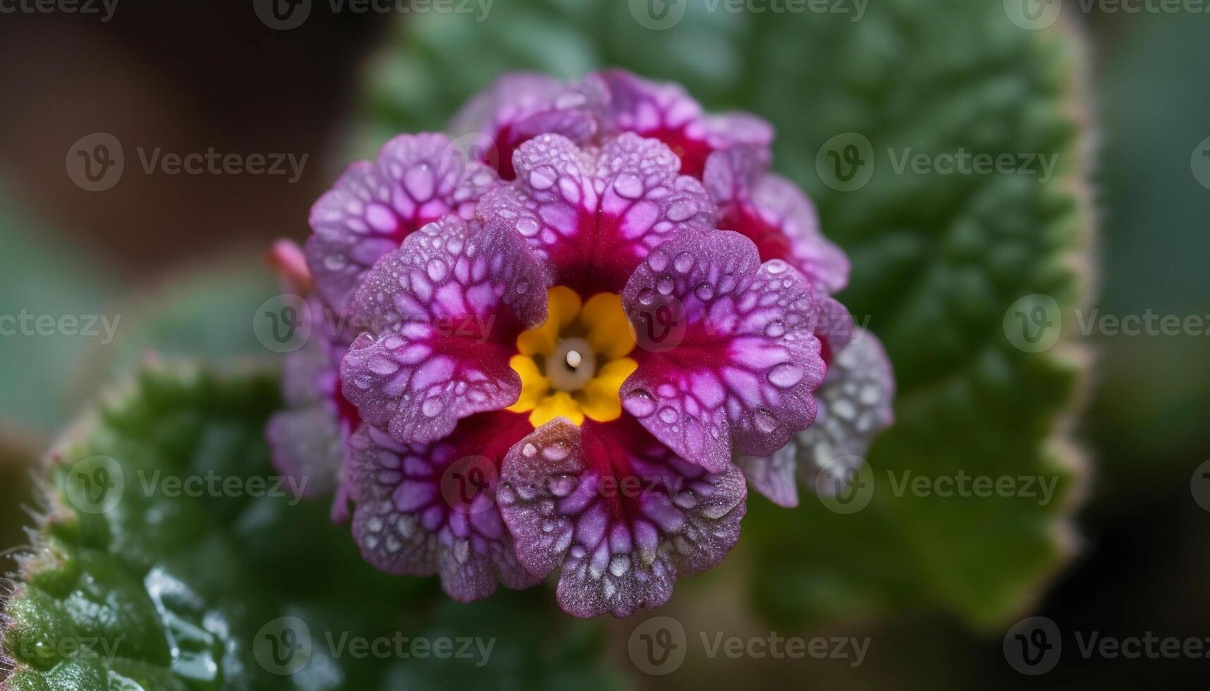 Fresh pink and purple hydrangea blossom in formal garden gift generated by AI photo