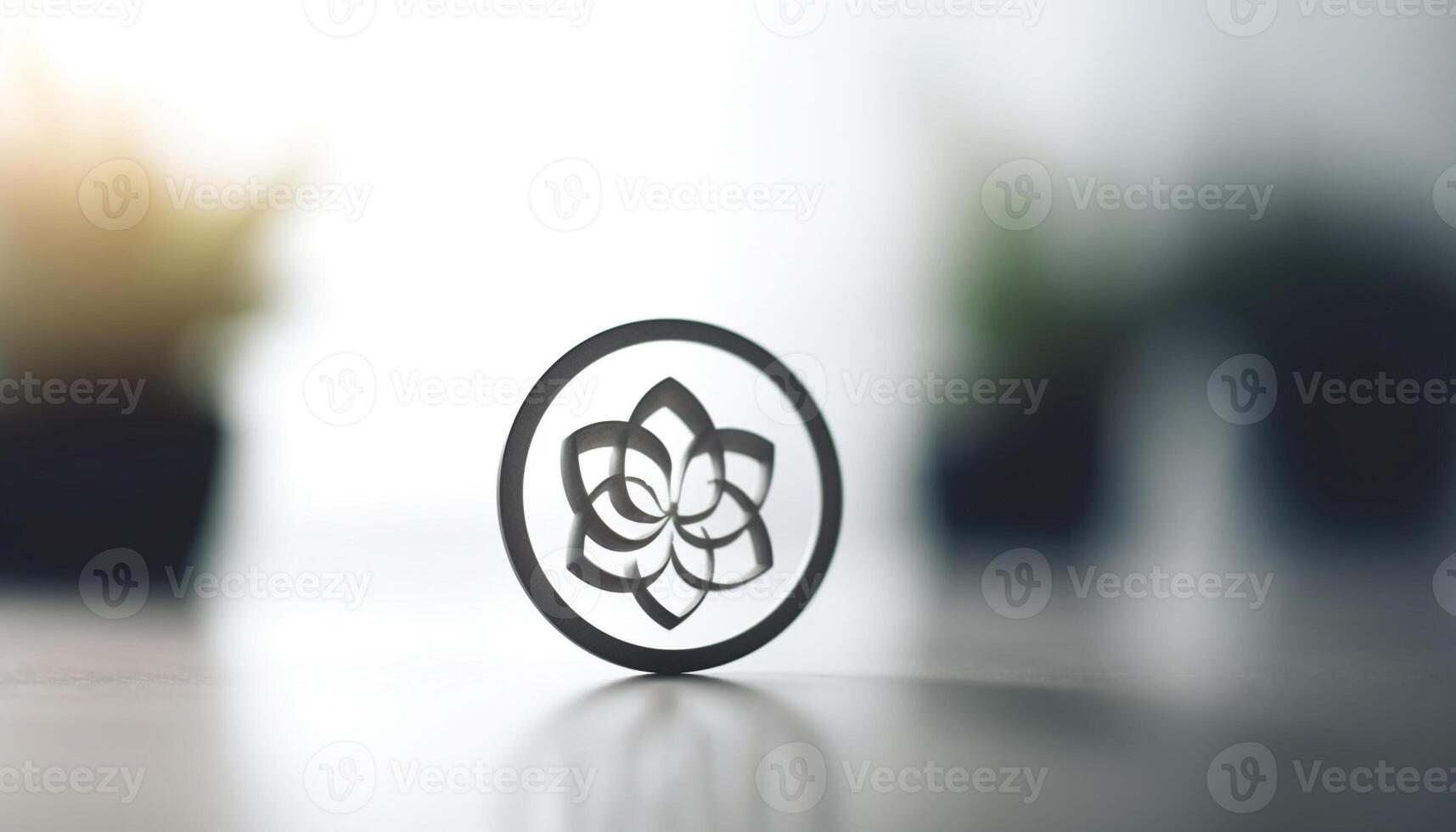 Meditating plant symbolizes harmony and balance in healthy lifestyle generated by AI photo