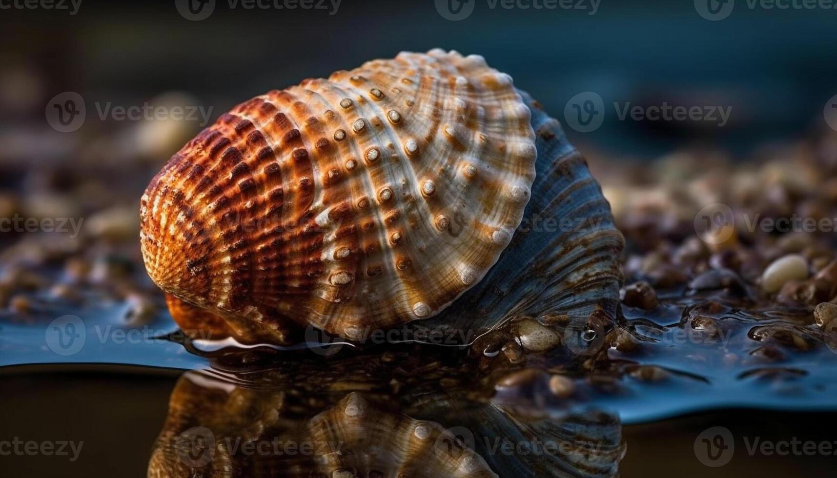 Colorful seashell collection showcases beauty in nature underwater world generated by AI photo