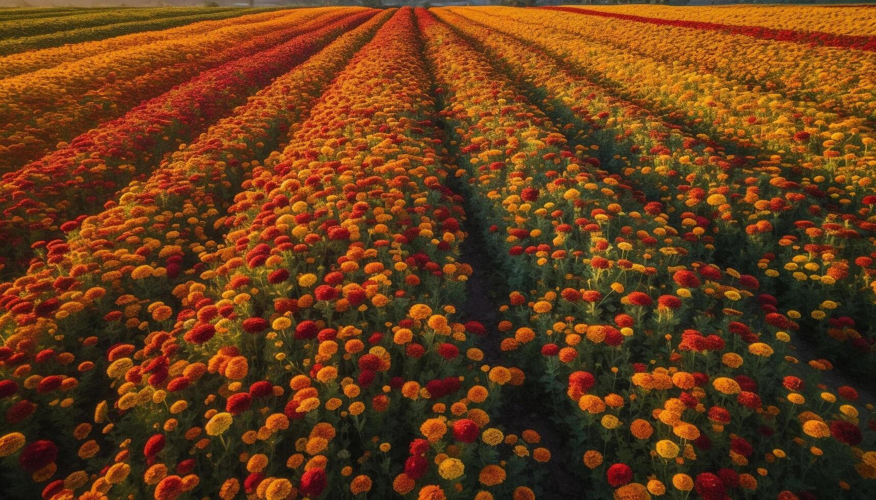 Vibrant tulip meadow showcases beauty in nature colorful bouquet generated by AI photo