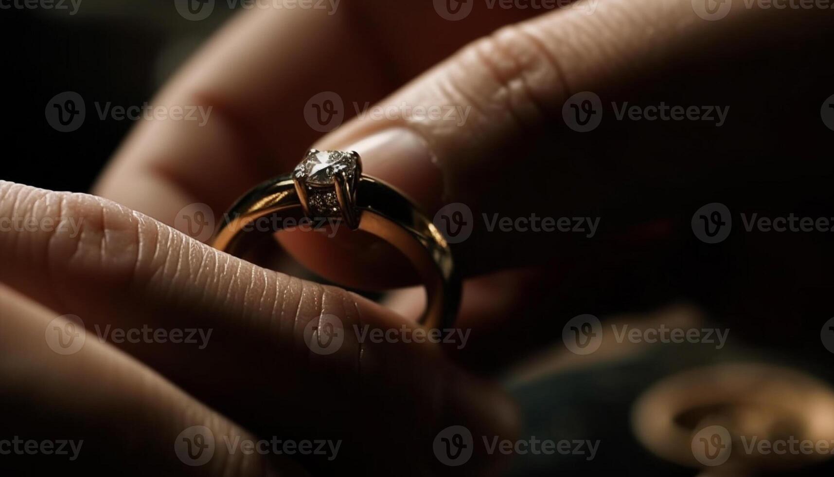 Wedding ring symbolizes love and togetherness for married couples generated by AI photo