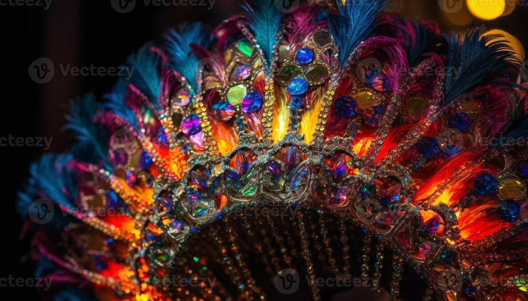 vibrante colores iluminar el noche a tradicional invierno carnaval celebracion generado por ai foto