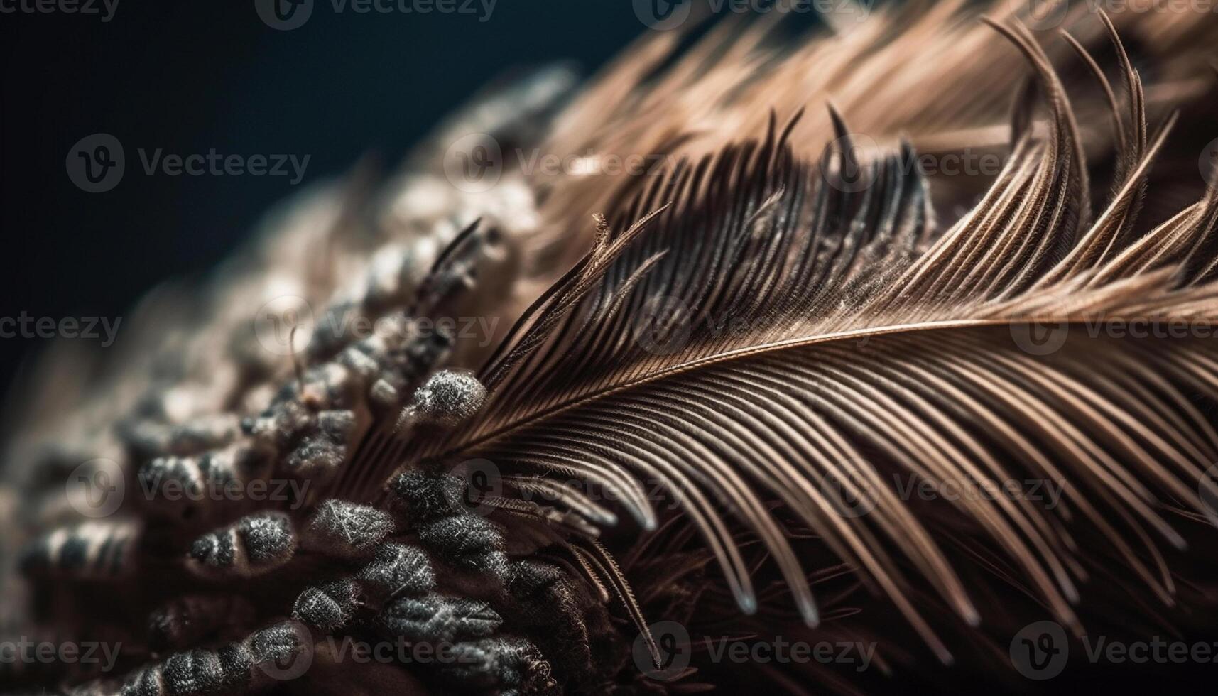 Softness and elegance in the beauty of animal feathers generated by AI photo