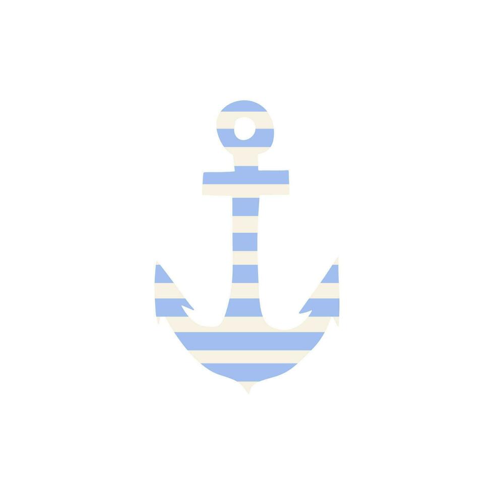 Anchor. Marine element. Vector illustration in scandinavian style.