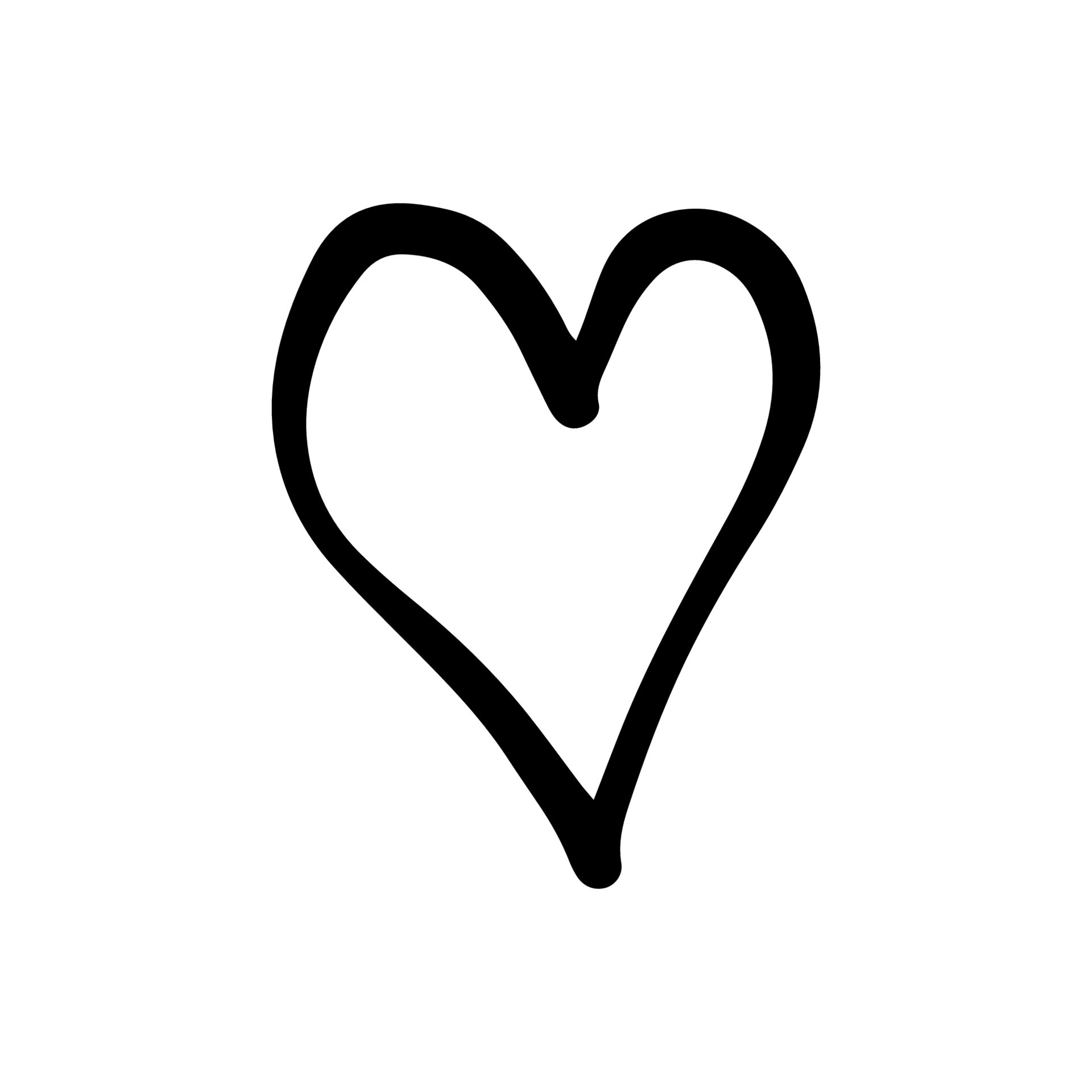 Heart in doodle style. Symbol of Valentine's Day and love. Shapes For ...