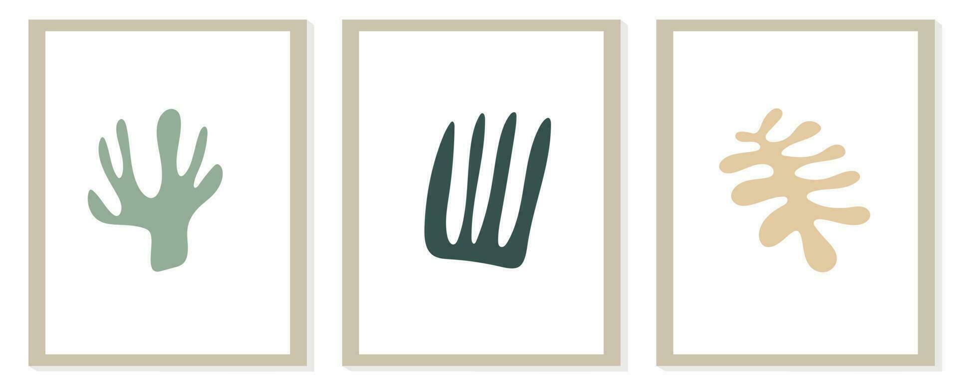 Trendy modern abstract matisse composition with geometric organic shape vector illustration