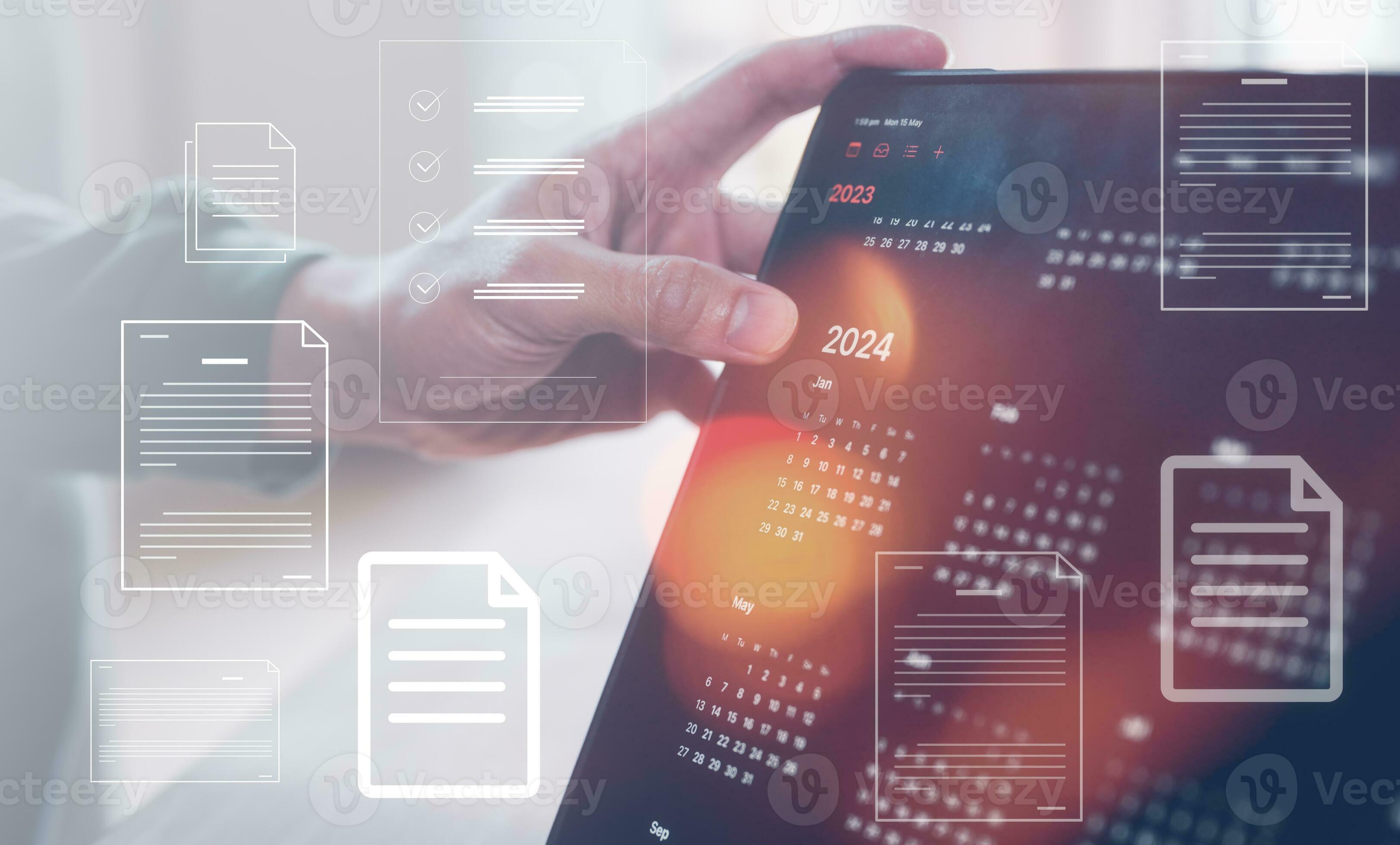 concepto de hora administración financiero planificación y recordatorio