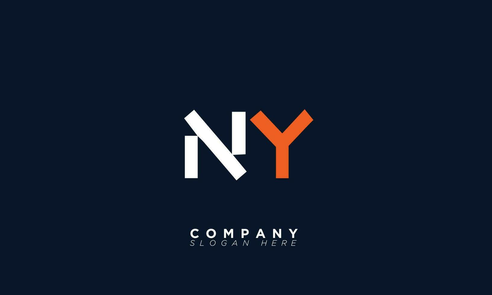 NY Alphabet letters Initials Monogram logo YN, N and Y vector