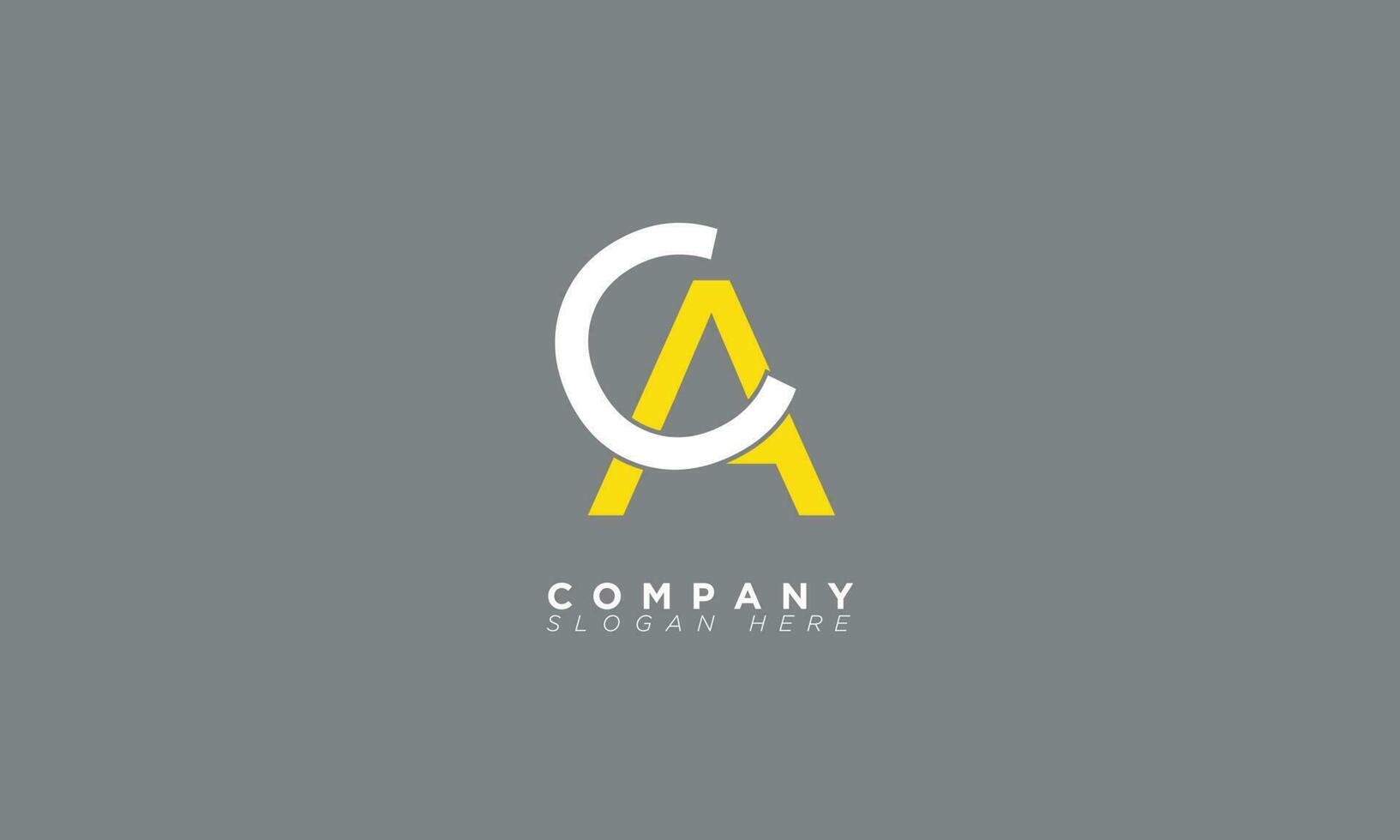 CA Alphabet letters Initials Monogram logo AC, C and A vector