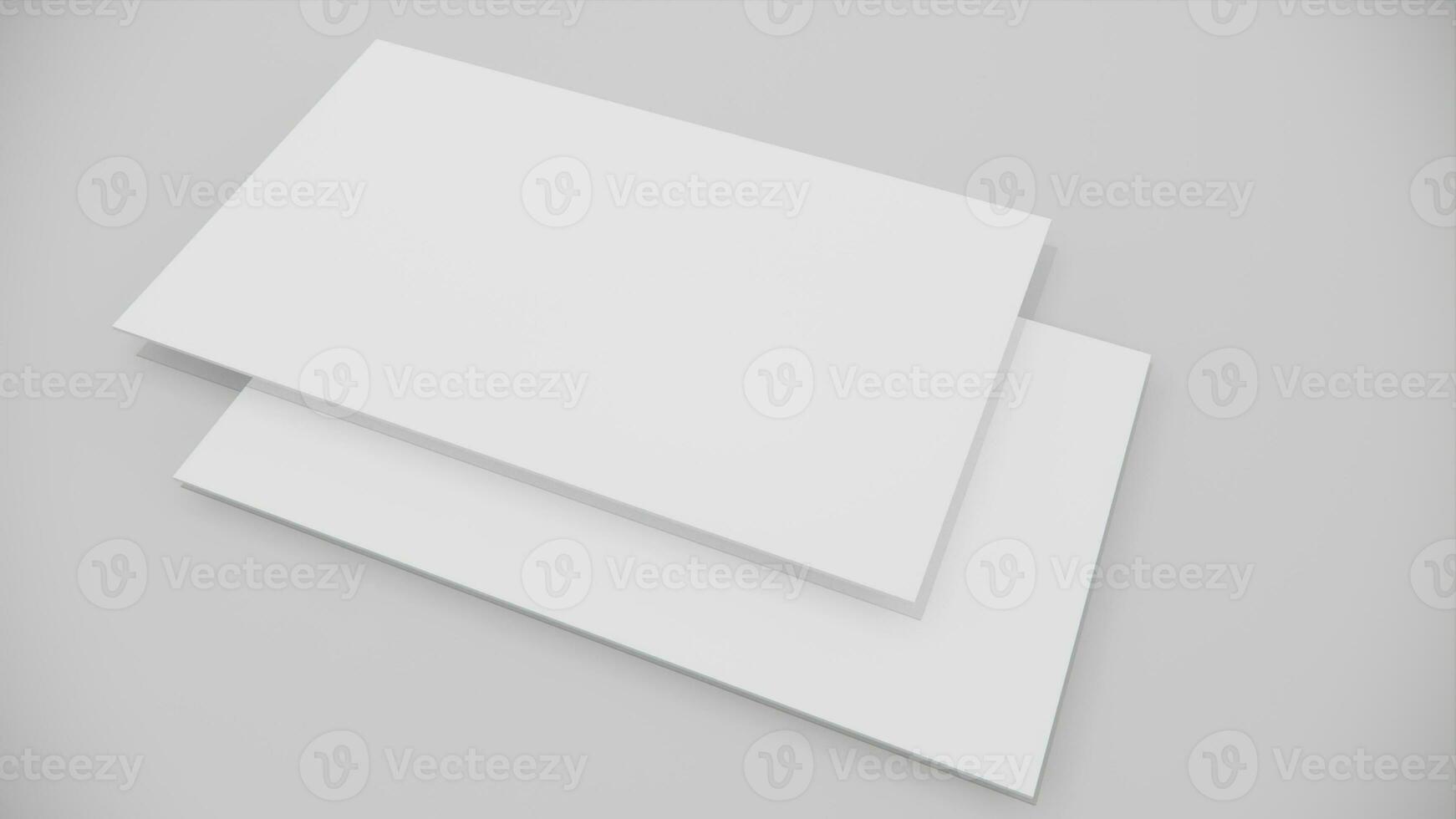Modern business card mockup template with clipping path. Mock-up design for presentation branding, corporate identity, advertising, personal, stationery, graphic designers presentations. 3d Rendering photo