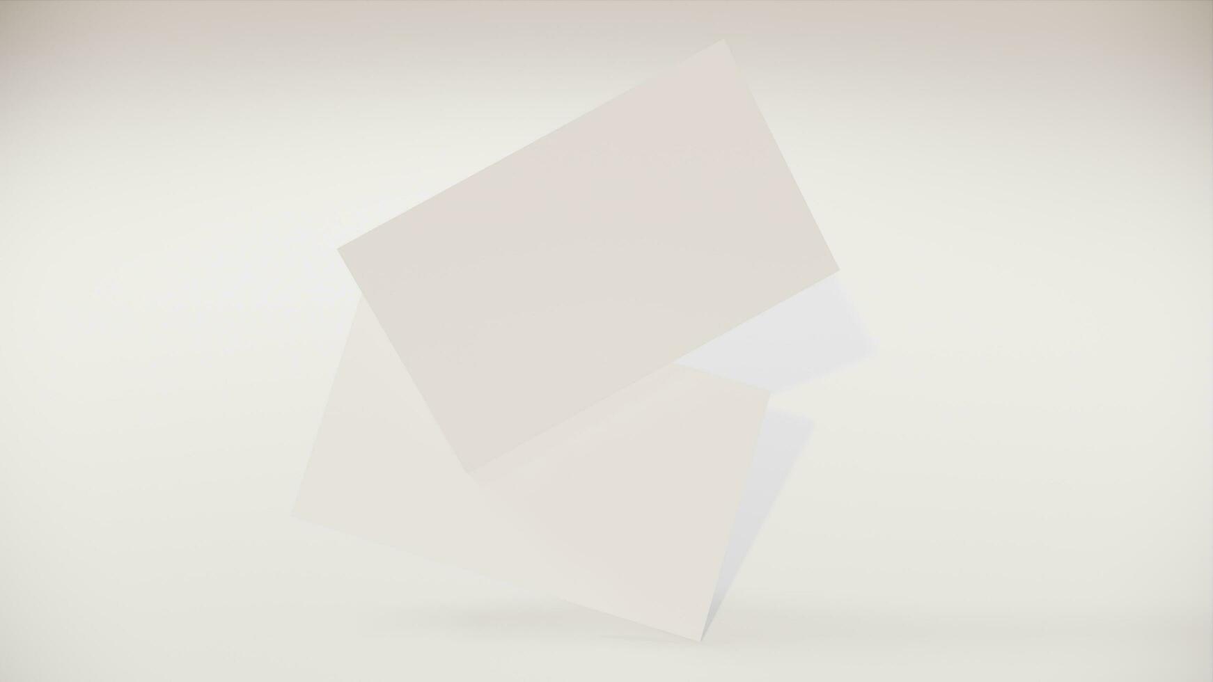 Modern business card mockup template with clipping path. Mock-up design for presentation branding, corporate identity, advertising, personal, stationery, graphic designers presentations. 3d Rendering photo