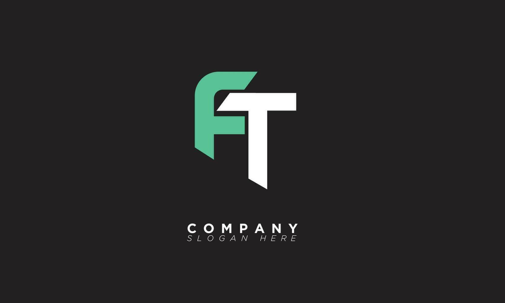 FT Alphabet letters Initials Monogram logo TF, F and T vector