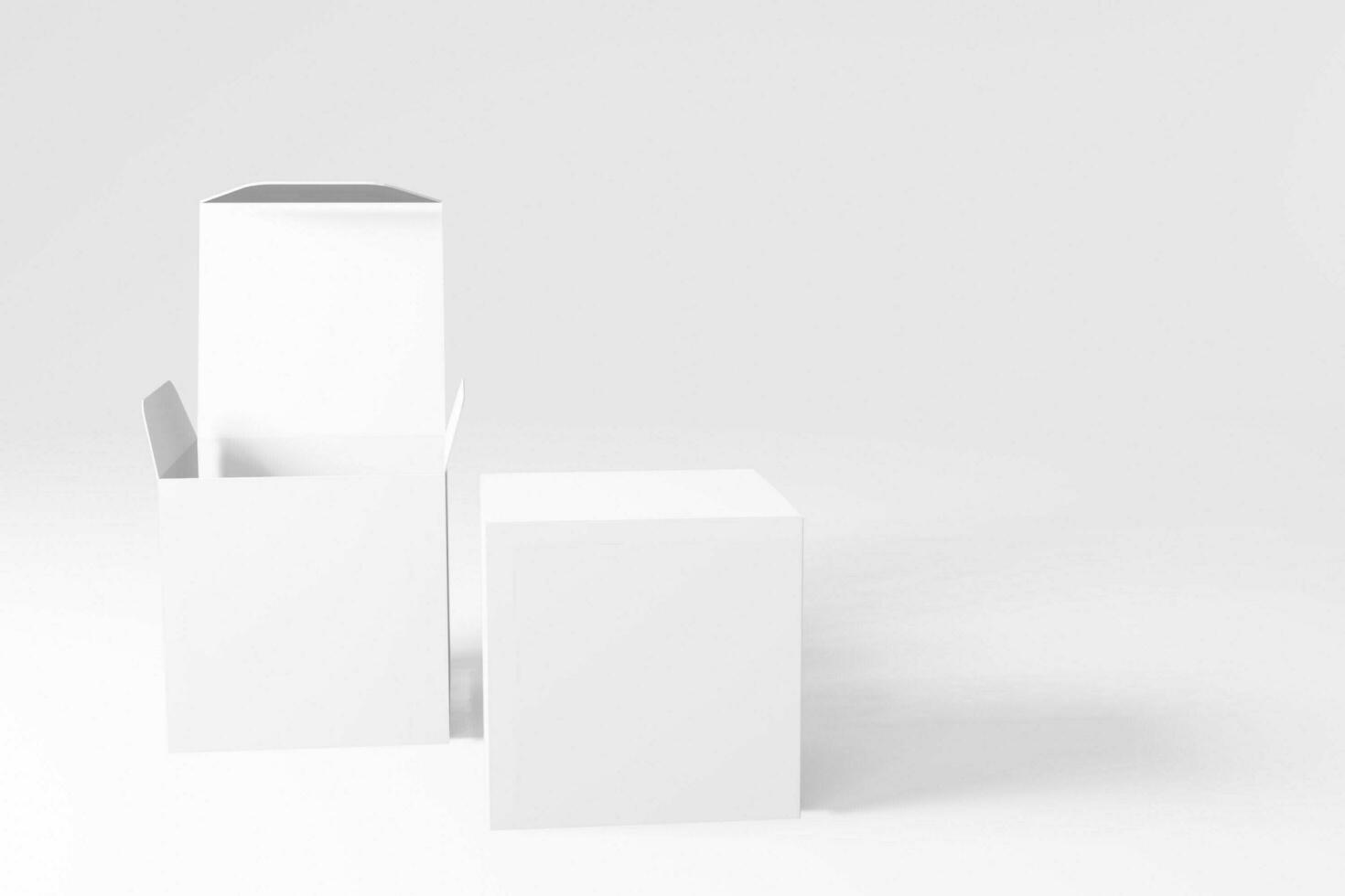 Square box mockup, cosmetic, packaging mockup design photo