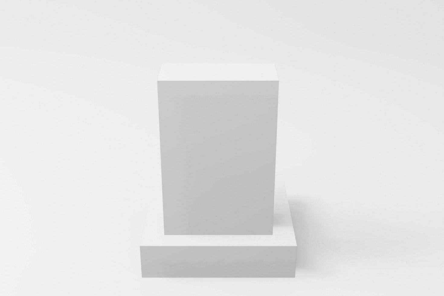 Blank box for packaging, rectangle box mockup, syrup box mockup, software box mockup, packaging box mockup design. 3d rendering photo