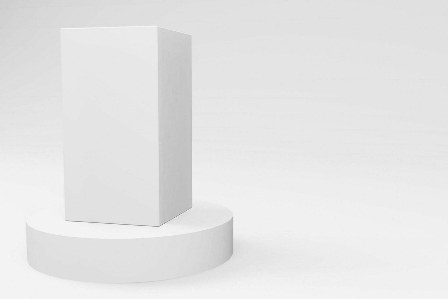 Blank box for packaging, rectangle box mockup, syrup box mockup, software box mockup, packaging box mockup design. 3d rendering photo