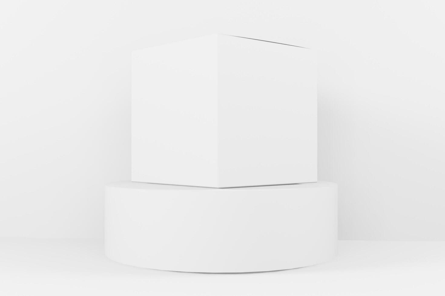 Square box mockup, cosmetic, packaging mockup design photo