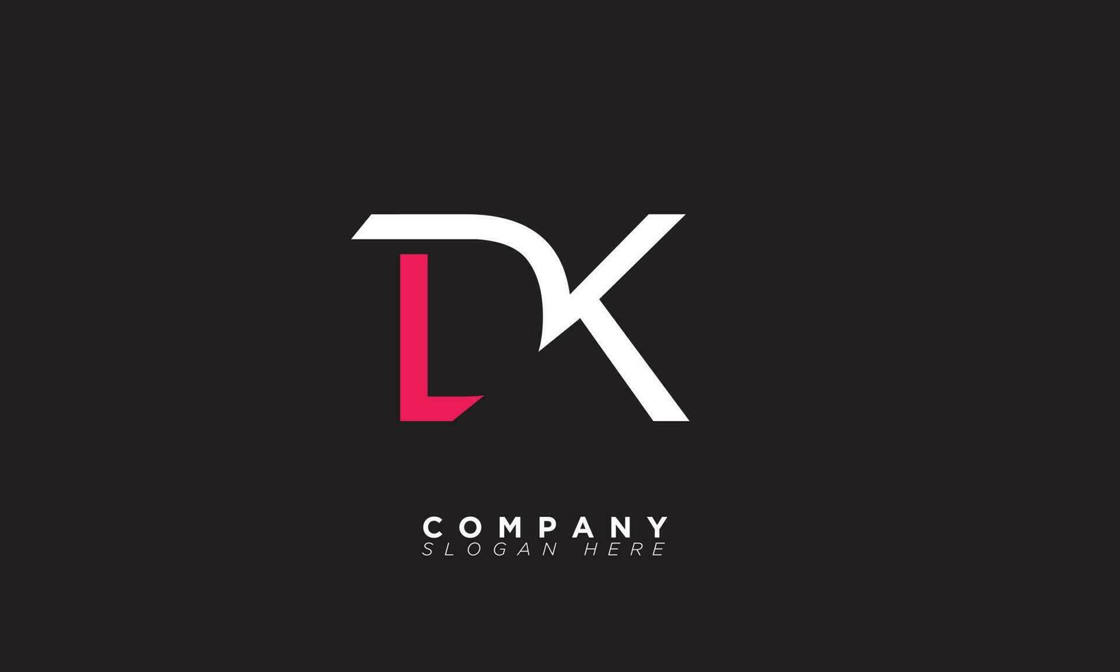 DK Alphabet letters Initials Monogram logo KD, D and K vector