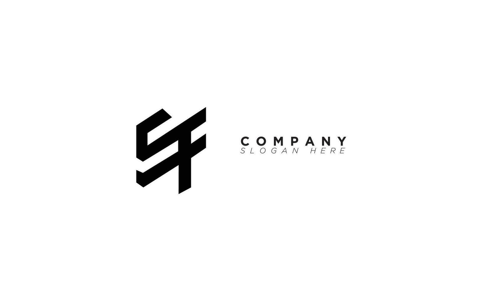 SF Alphabet letters Initials Monogram logo FS, F and S vector