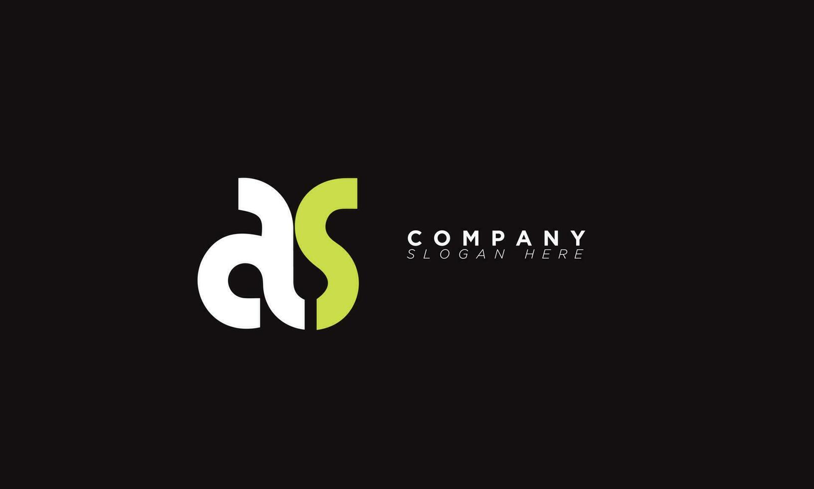 AS Alphabet letters Initials Monogram logo SA, A and S vector
