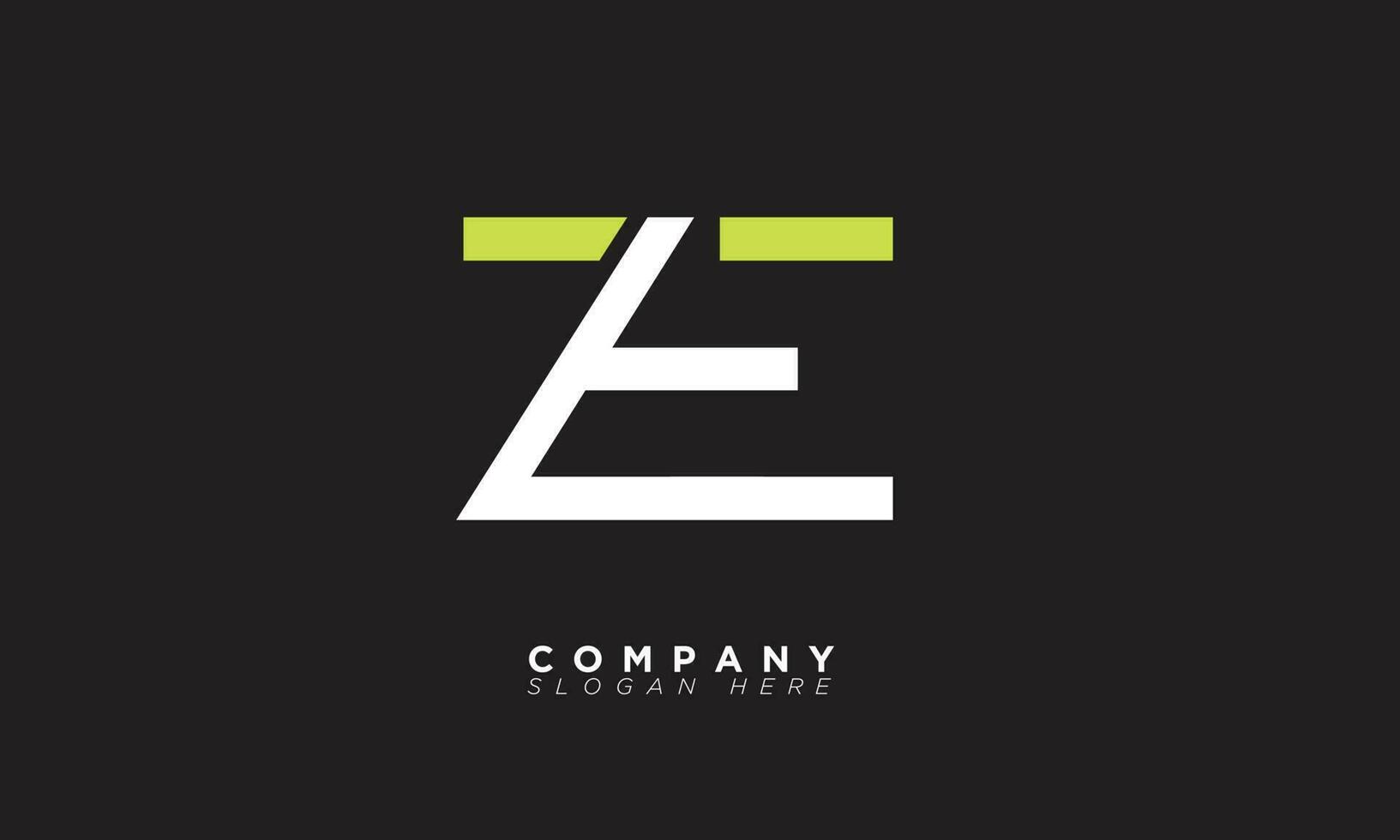 ZE Alphabet letters Initials Monogram logo EZ, Z and E vector