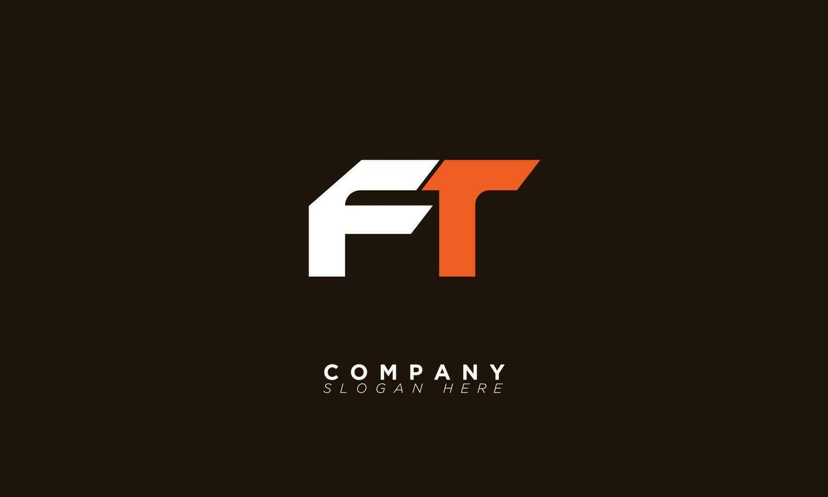 FT Alphabet letters Initials Monogram logo TF, F and T vector