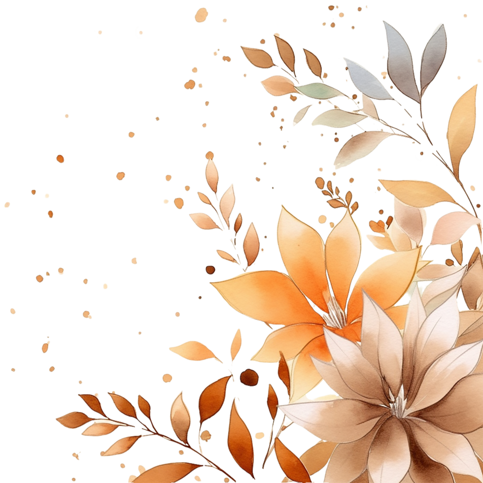 Aquarell Blumen- Blume Design, Aquarell Blume Vereinbarungen Blumen, Aquarell Blume Design, Blume Sublimation Blumen- Clip Art, Hochzeit Dekoration, ai generiert png