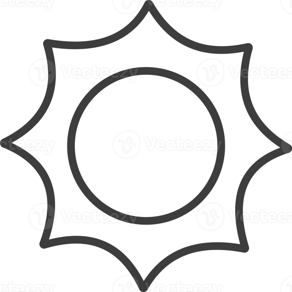 sun thin line icon, Weather icon set. png