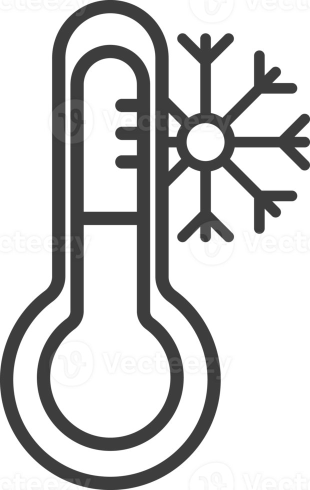 thermometer, cold thin line icon, Weather icon set. png