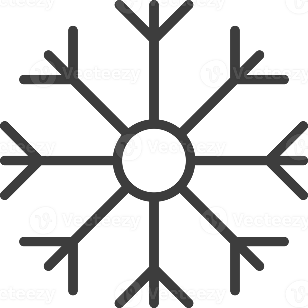 snowflake thin line icon, Weather icon set. png