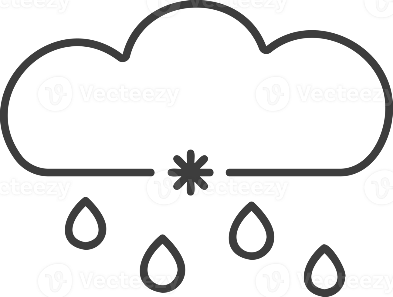 rainy thin line icon, Weather icon set. png