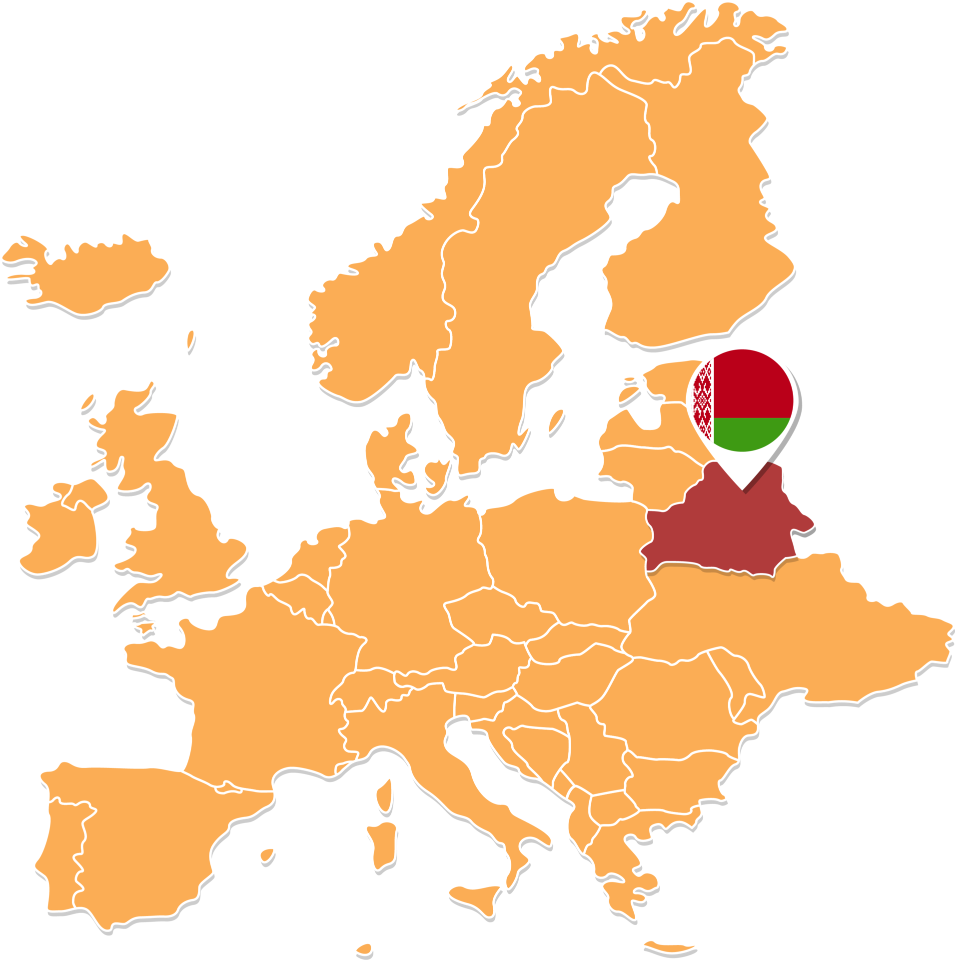 belarus location in europe