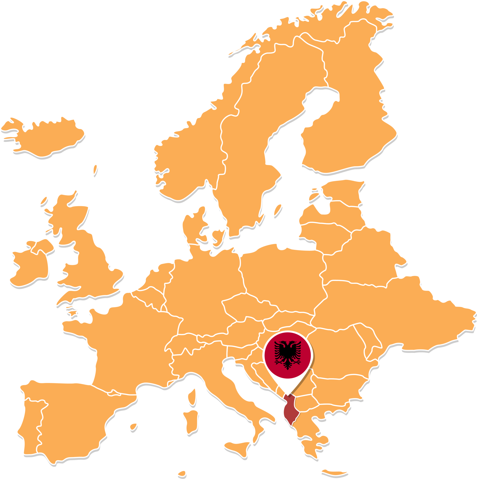 Albanie carte dans L