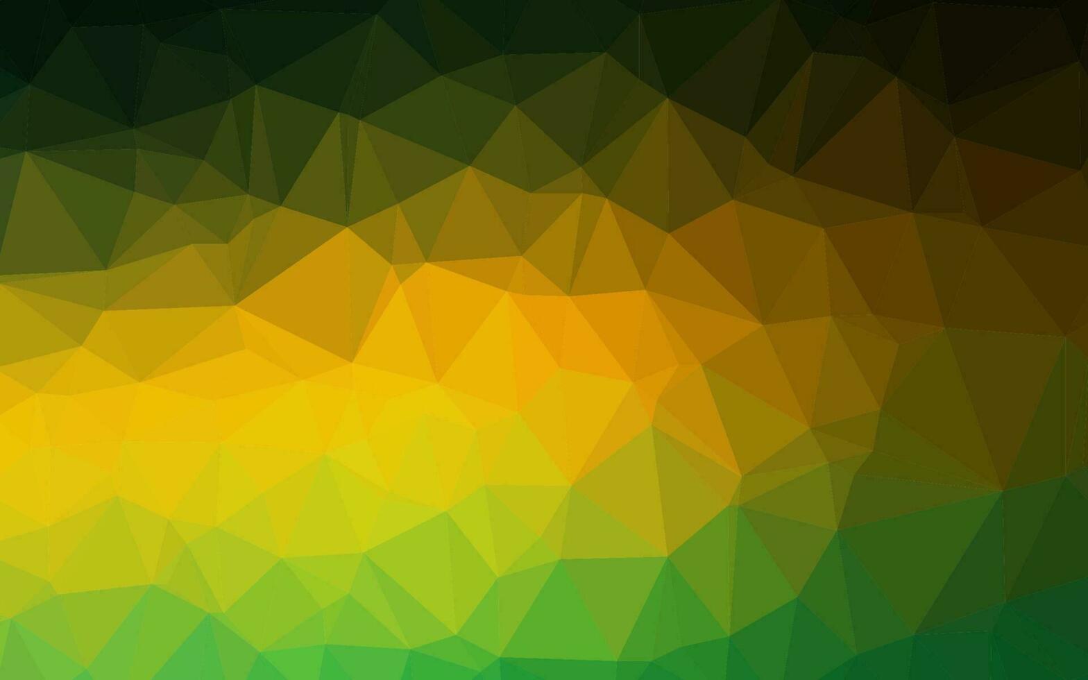 Dark Green, Yellow vector polygonal pattern.