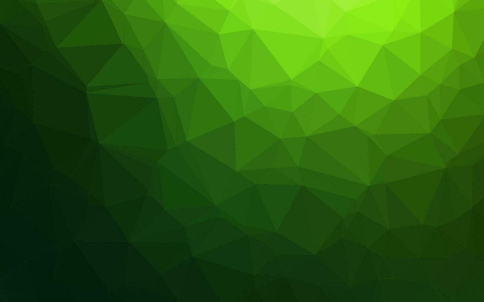 Telón de fondo abstracto de polígono de vector verde claro.