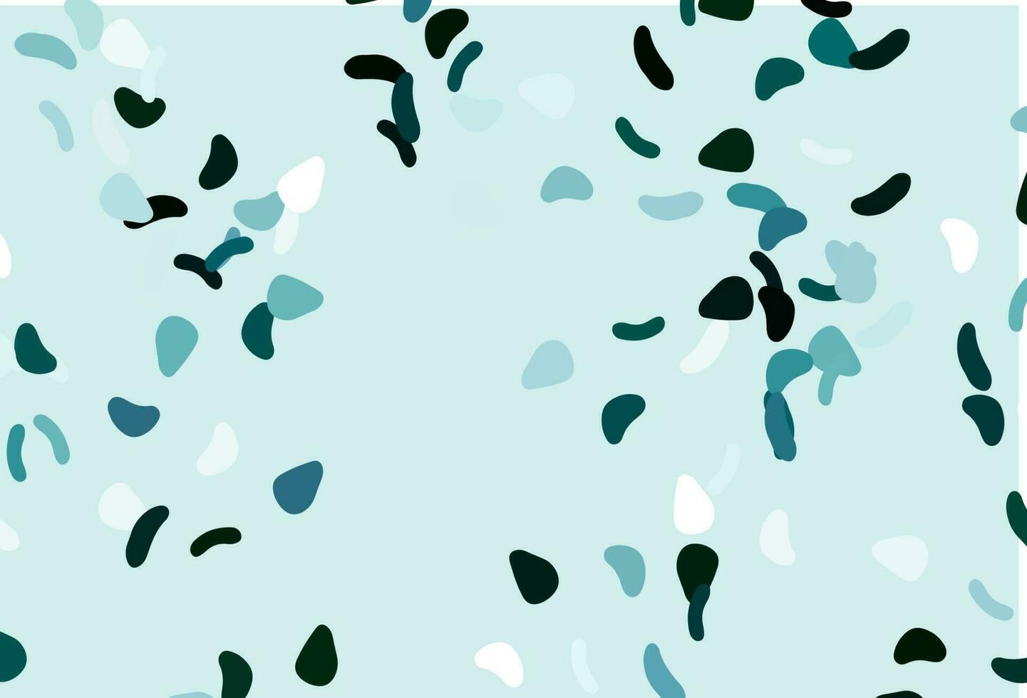 Light Green vector pattern with chaotic shapes.