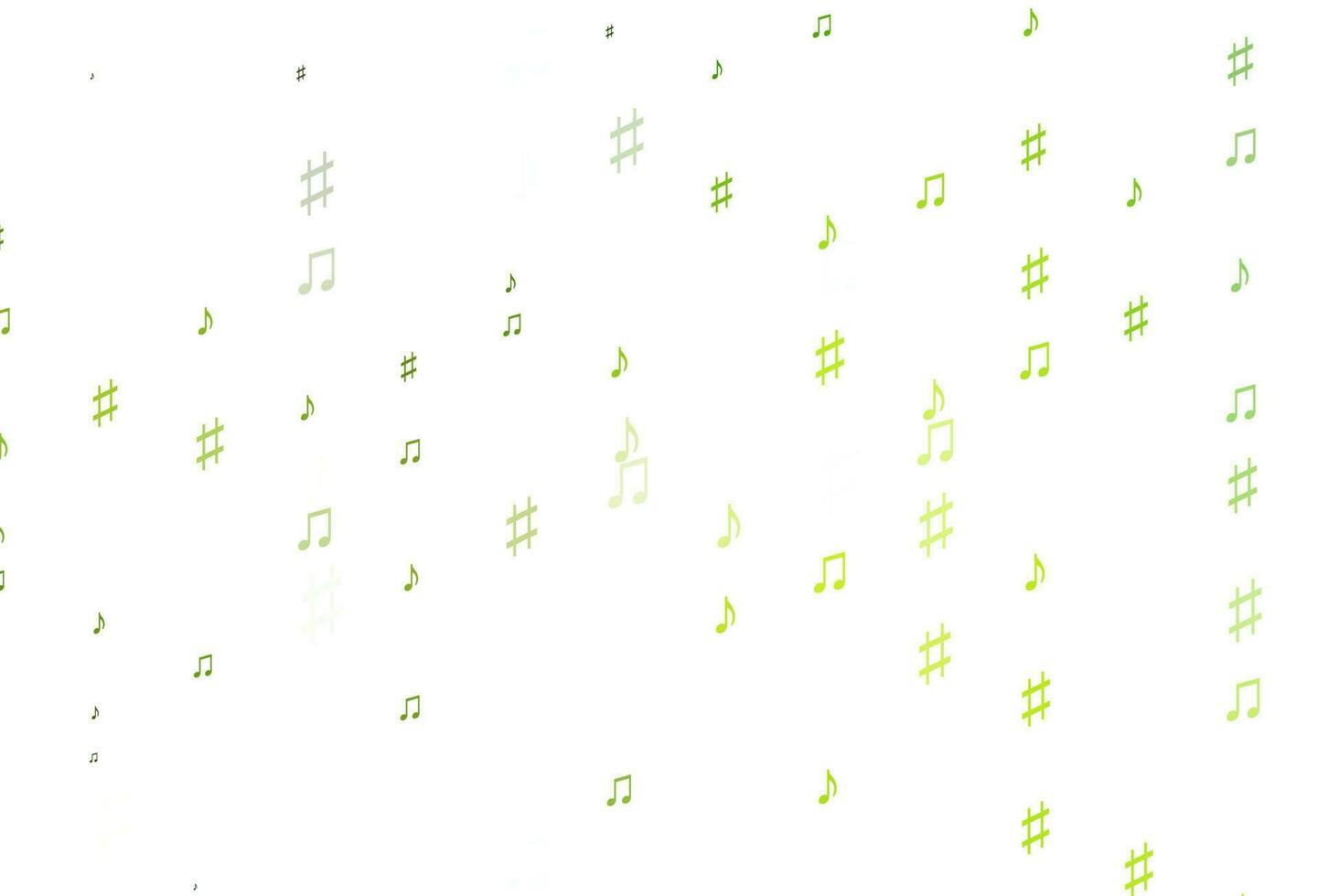 Light Green vector backdrop with music notes.