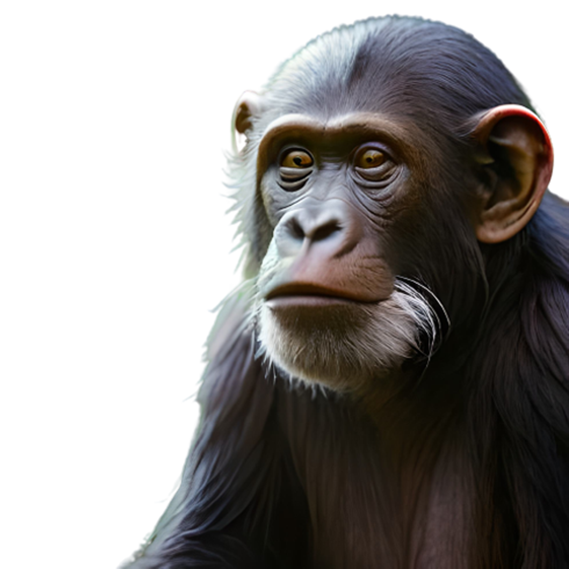 Macaco chimpanzé na selva retrato de um gorila generative ai