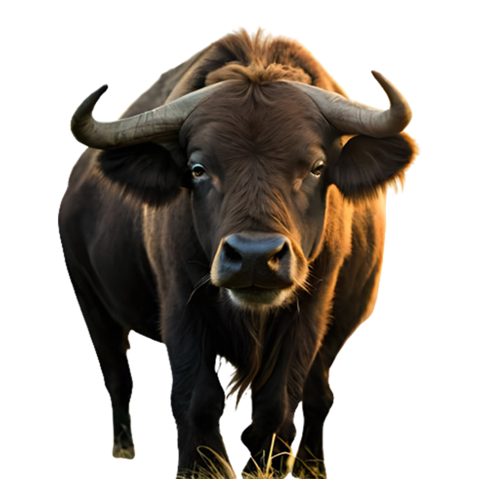 jätte kraftig bison klämma konst png bild generativ ai