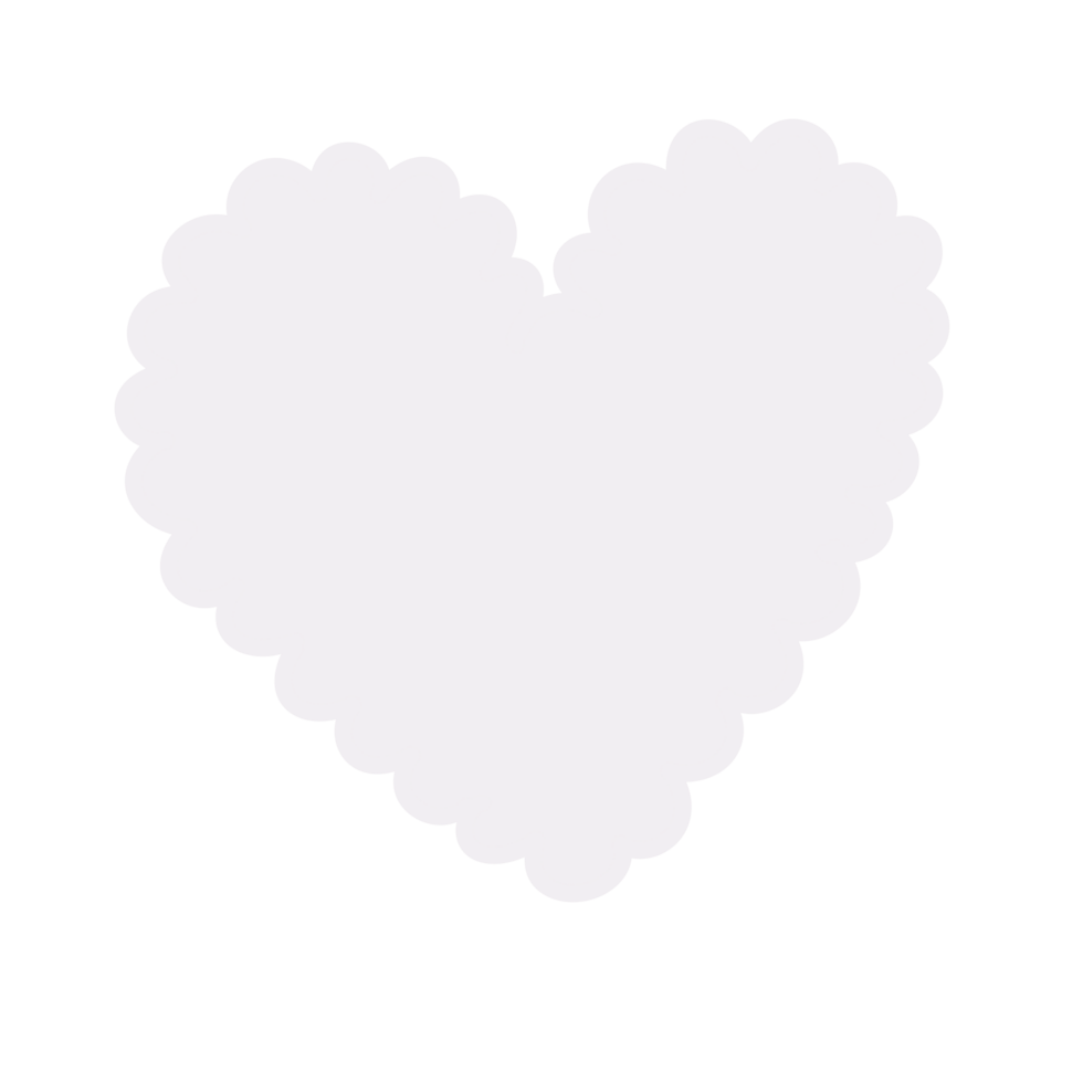 nube cuore carino png