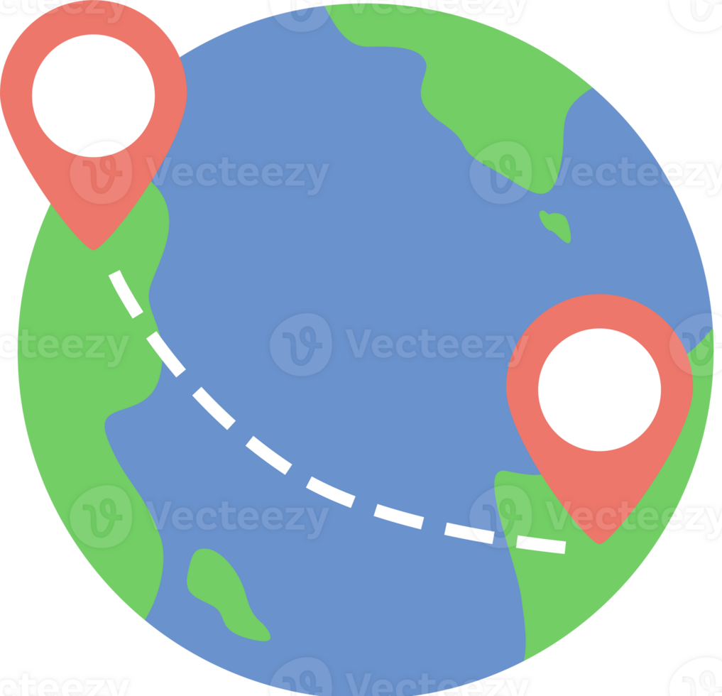 il terra con rosso perno votazione viaggio icona png