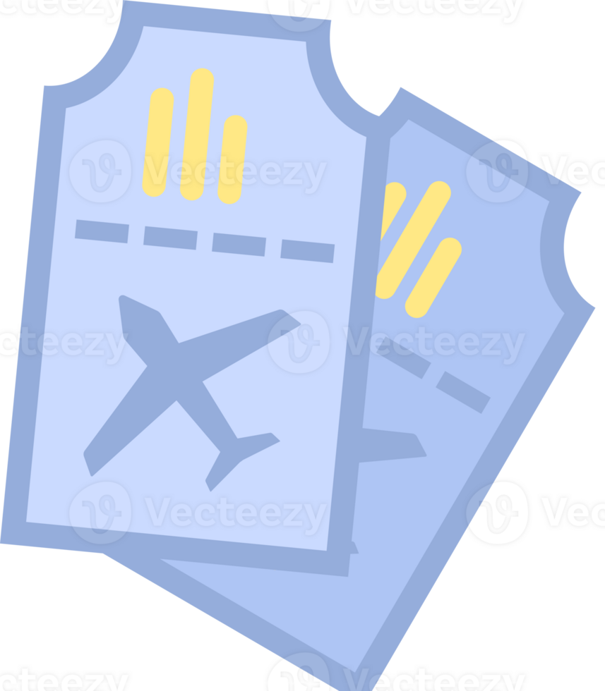 boarding pass air ticket cartoon element png