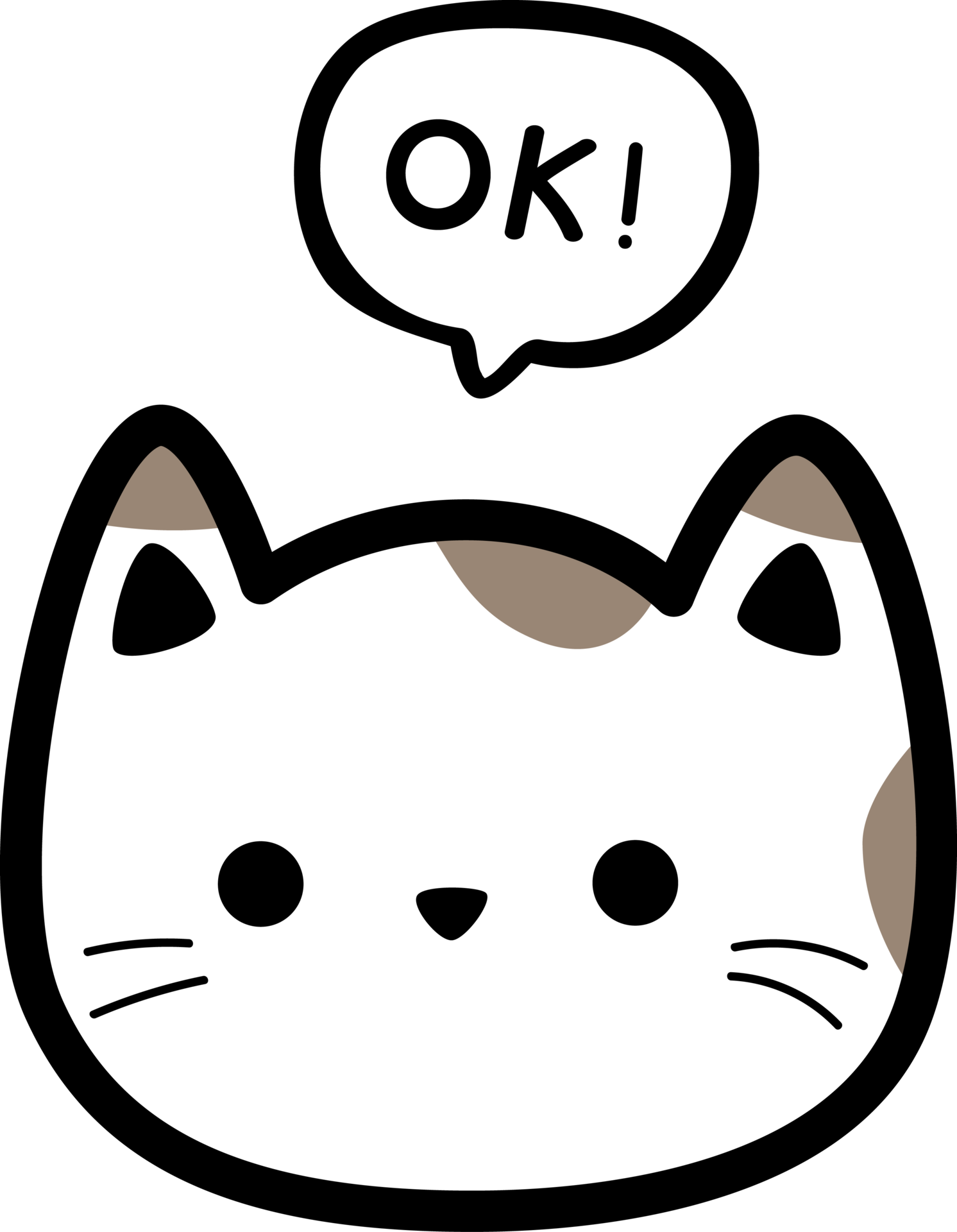 cute-cat-face-flat-design-cartoon-element-illustration-24584497-png