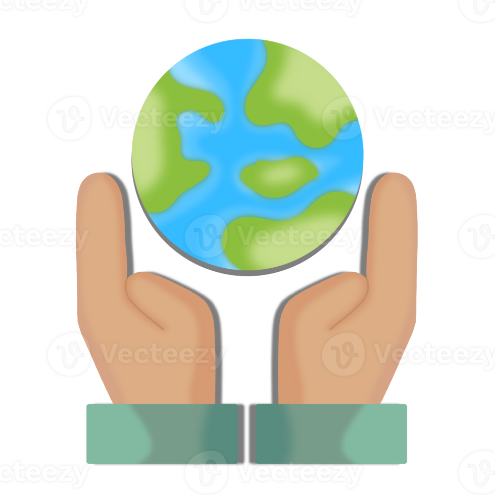 The world on hand png