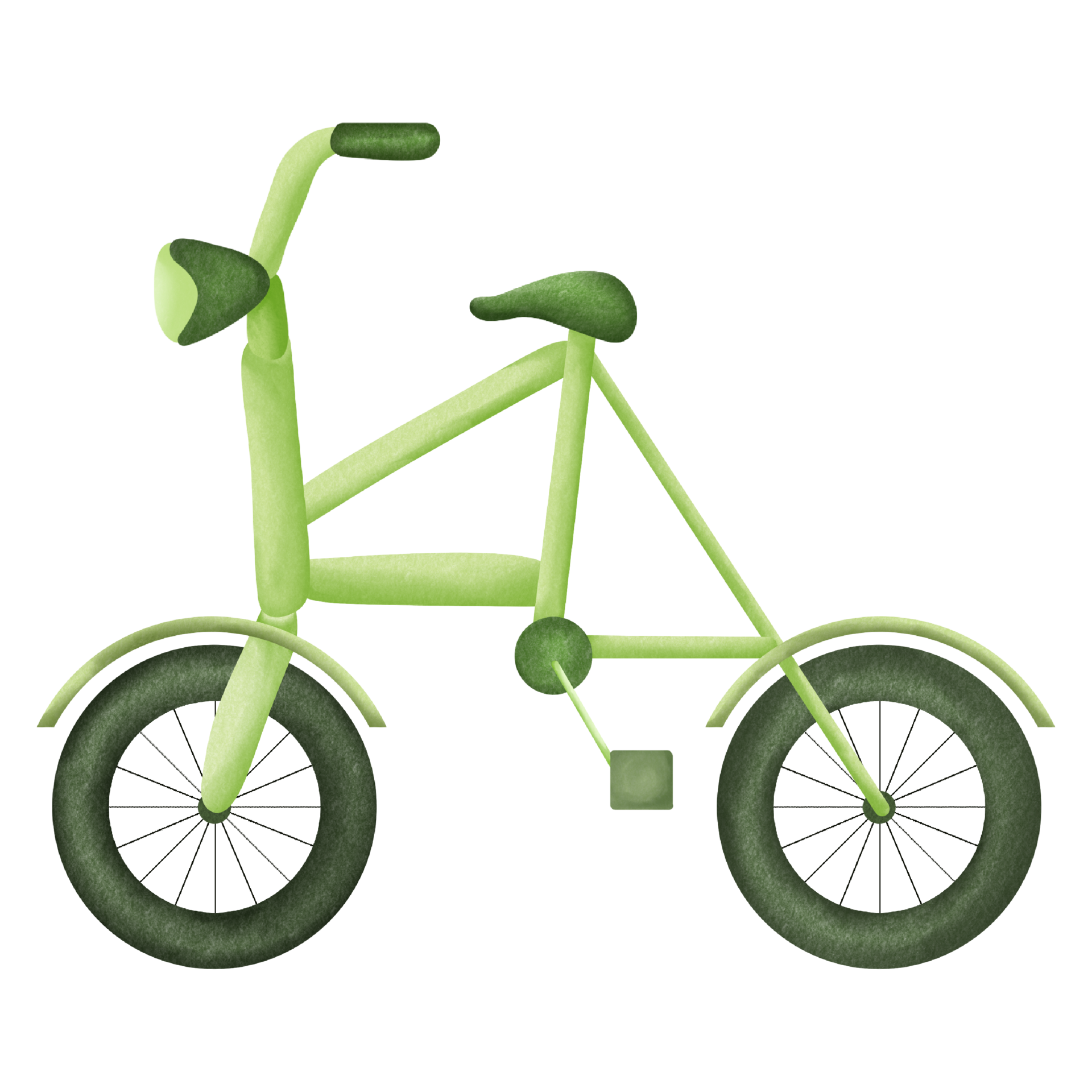 Green bicycle for save world 24584667 PNG