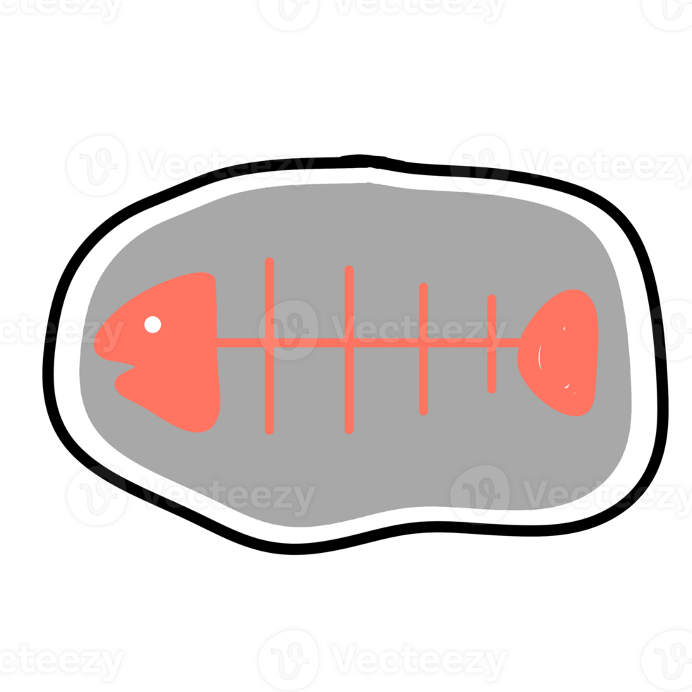 Red fishbone pillow png